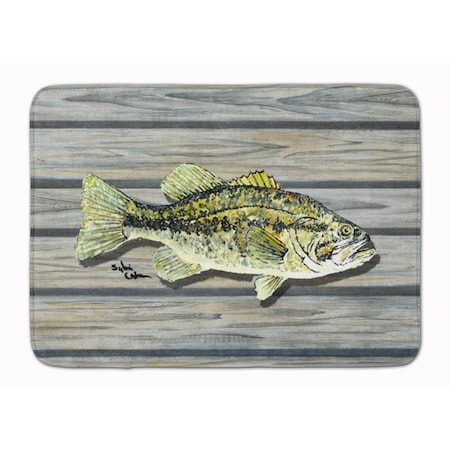 Carolines Treasures Fish Bass Small Mouth Machine Washable Memory Foam Mat 8493-RUG